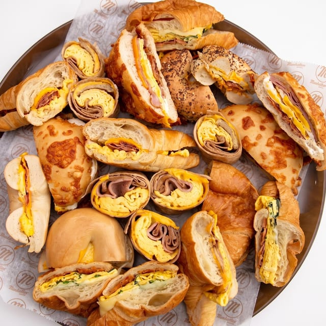 Hot Breakfast Sandwich Platter.