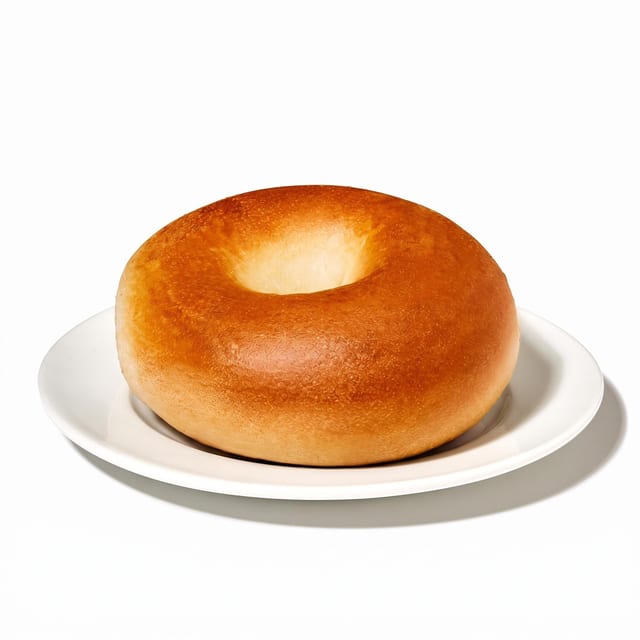 Mini Bagels (nothing on it).