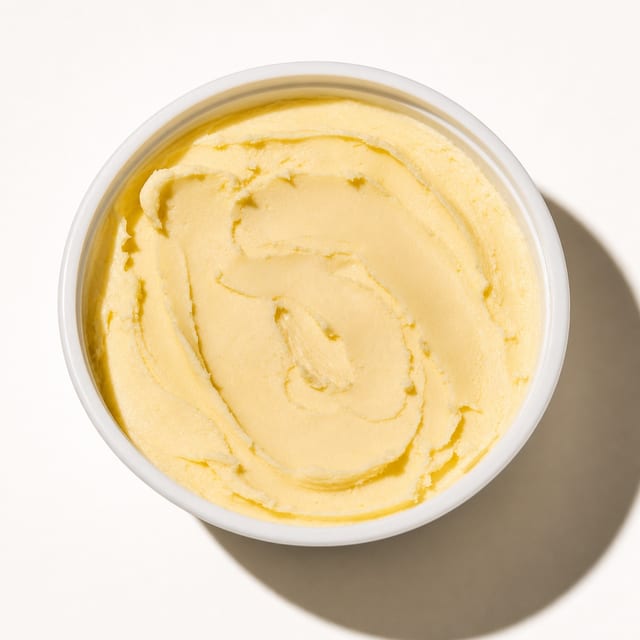 Tub of whipped butter.