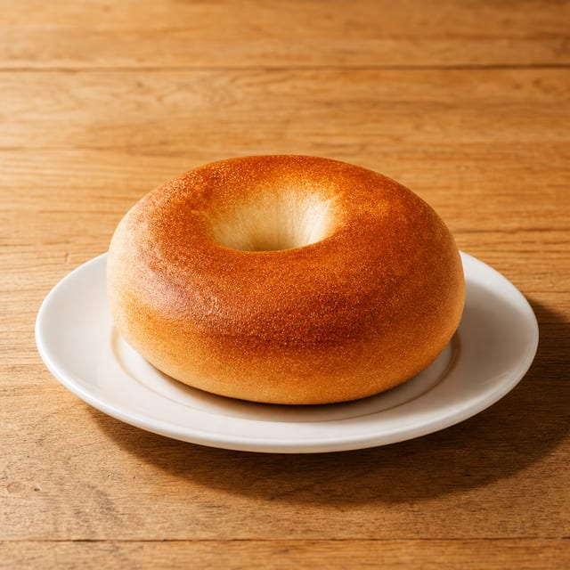 Mini Bagels (nothing on it).