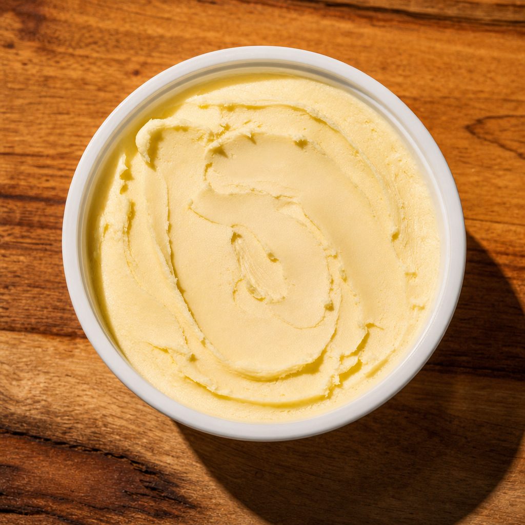 Tub of whipped butter.