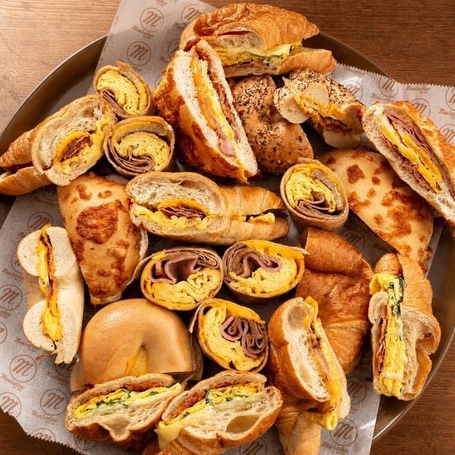 Hot Breakfast Sandwich Platter.