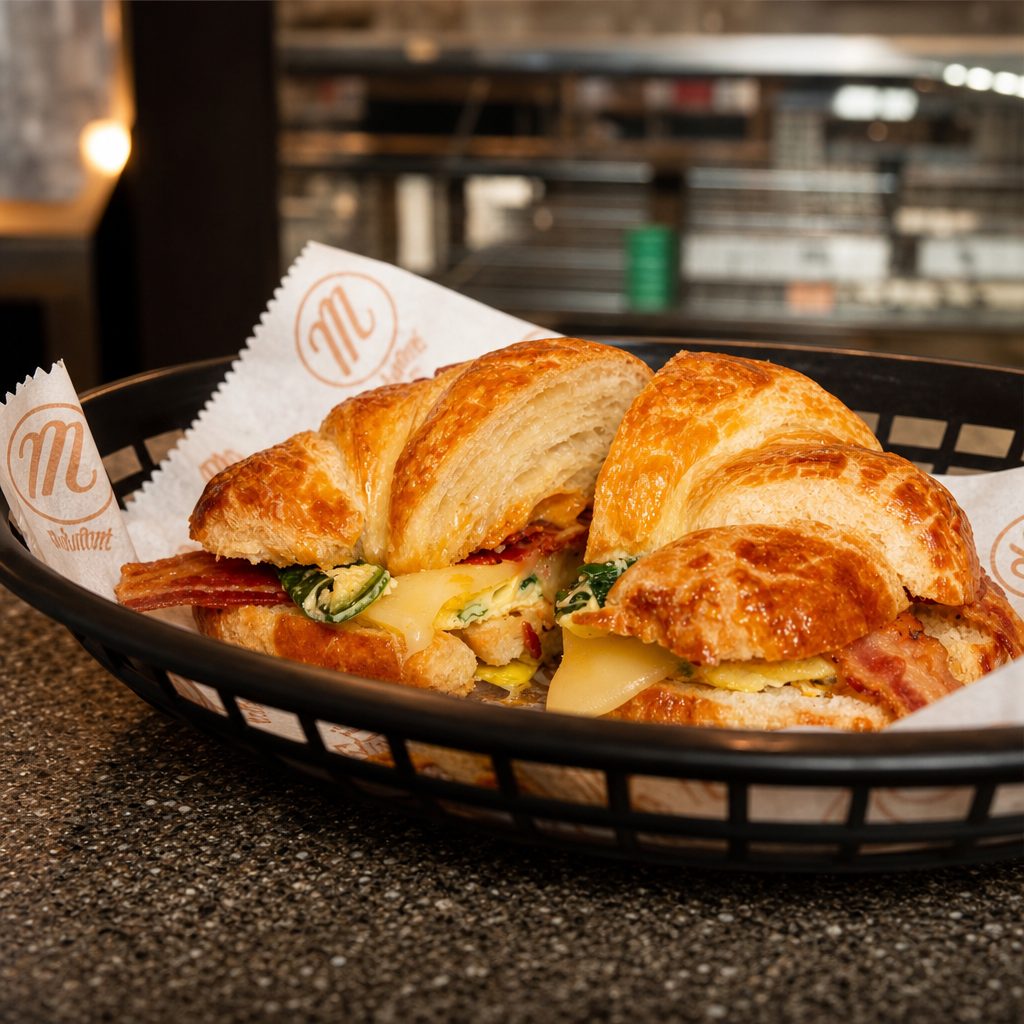 Spinach Bacon Croissant.