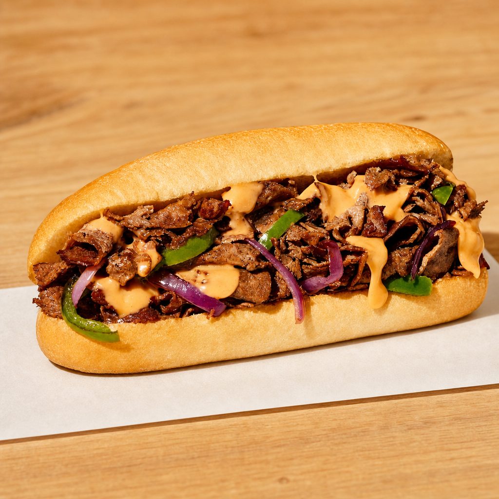 Manhattan Cheesesteak Sandwich.