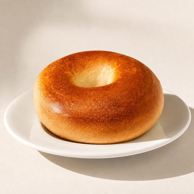 Mini Bagels (nothing on it).