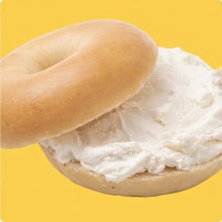 mini bagel with spread